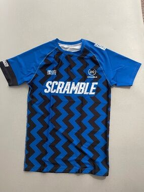 Scramble Ranked Rashguard V5 Blue Men’s XXL BJJ Jiu Jitsu Grappling New